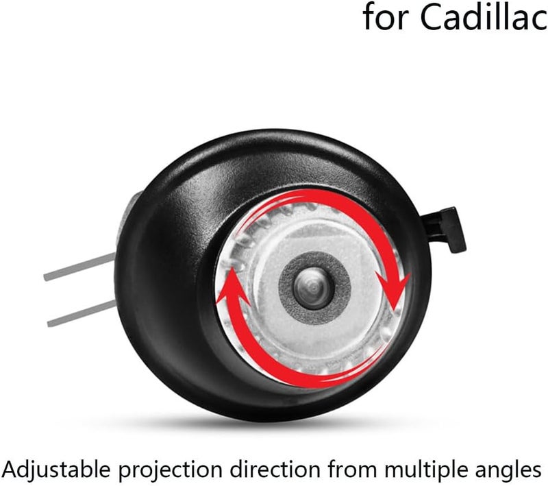 MKRLSTKM 2Pcs Side Mirror Logo LED Welcome Light Projector Door Light Floor Light Accessories Suitable for Cadillac ATS 2013-2019 CTS 2014-2019 CT4 2019-2024 CT5 2019-2023 CT6 2016-2022 - Image 4
